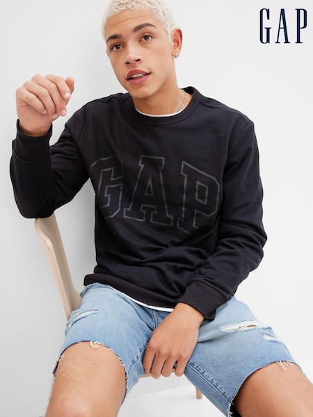 Gap Black Logo Crew Neck Sweatshirt (R77093) | €38