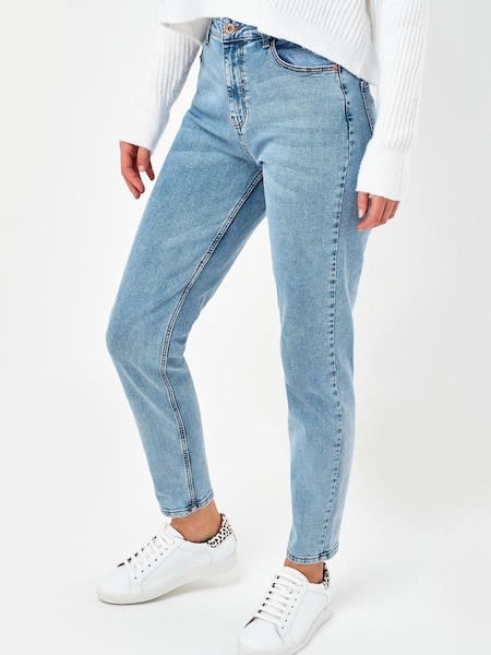 PIECES Light Wash Blue High Waisted Mom Jean (R78229) | €23
