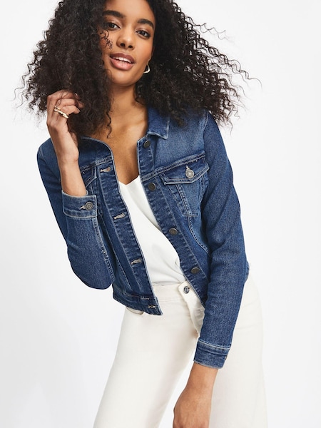 NOISY MAY Mid Blue Fitted Denim Jacket (R79525) | €23