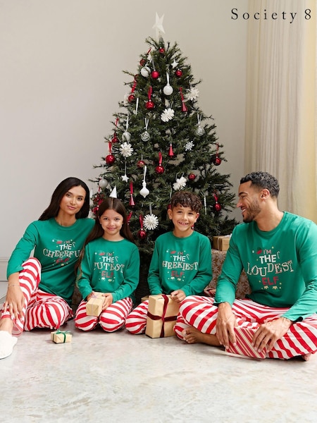 Society 8 Green Elf Matching Family Elf Christmas PJ Set (R80536) | €15