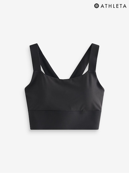 Schwarz - Athleta Warrior Longline Medium Impact Sports Bra (R82804) | 34 €