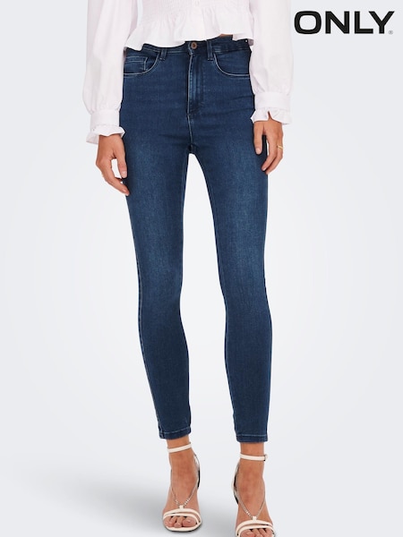 ONLY Blue Petite High Waisted Stretch Skinny Jeans (R83994) | €18