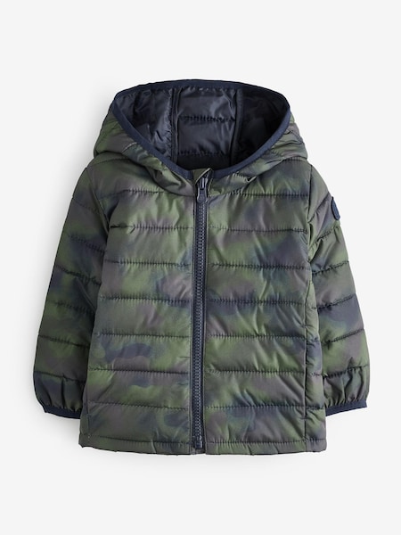 Gap Green Camo Water Resistant Recycled Lightweight Puffer Jacket (R84110) | €15.50