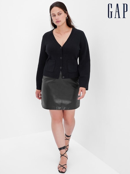 Gap Black Faux Leather Mini Skirt (R90313) | €7