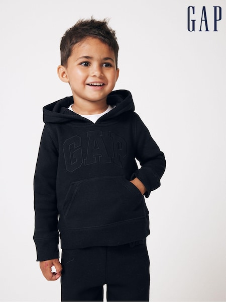 Gap Black Pullover Logo Zip Up Hoodie (6mths-5yrs) (R90707) | €24