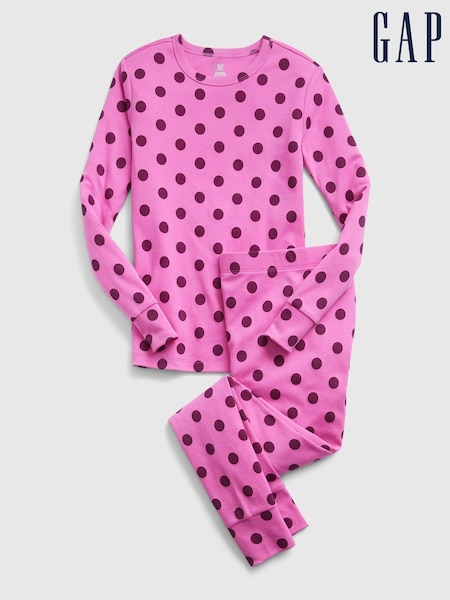 Gap Pink Polka Dot Long Sleeve Pyjama Set (R90796) | €22.50