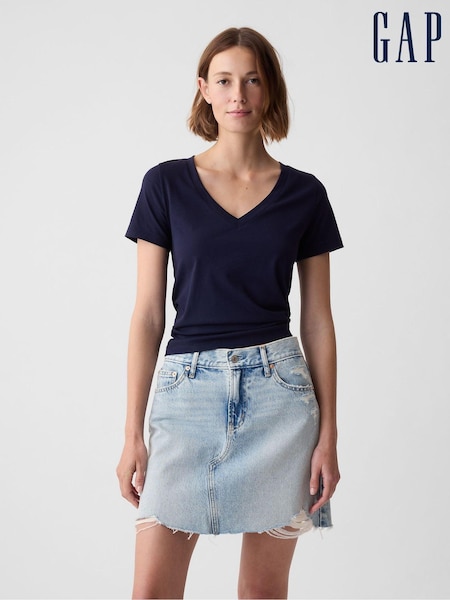 Laivasto Sininen - Gap Vintage 100% Organic Cotton Lyhyt hiha T-paita (R91655) | €28