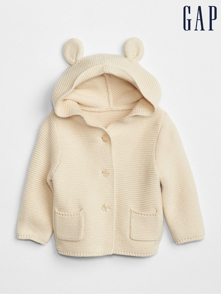 Bej - Gap Knitted Brannan Bear Cardigan (Newborn-24mths) (R92899) | 149 LEI