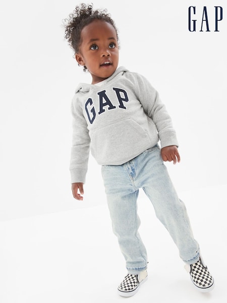 Gri deschis - Gap Logo Hanorac cu glugă (6mths-5yrs) (R92969) | 134 LEI