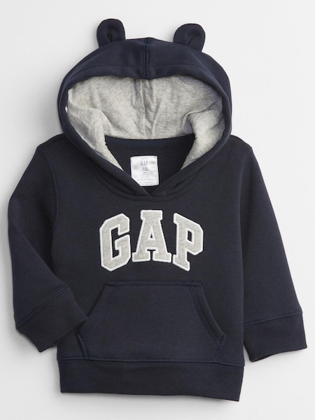Gap Navy Blue Logo Bear Ear Hoodie (12mths-5yrs) (R92970) | €12.50