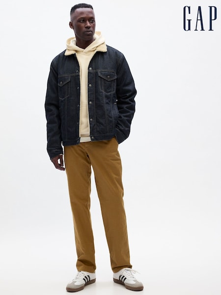 Gap Brown Straight Fit Stretch Essential Chino Trousers (R96973) | €57