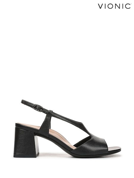 Black - Vionic Raquel Regular Fit Arch Support Slingbacks