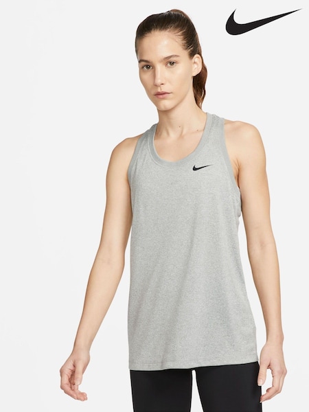 Nike Light Grey Dri-FIT Racerback Tank Vest Top (T00169) | €33
