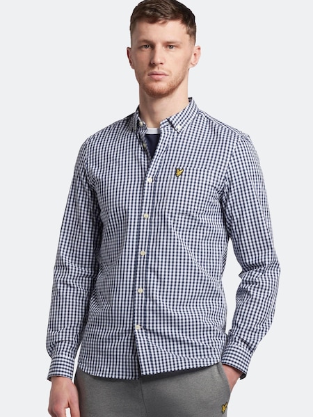 Lyle & Scott Navy Gingham Shirt (T01191) | €17