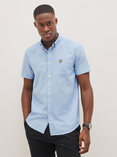 Lyle & Scott 100% Cotton Short Sleeve Oxford Shirt (T01192) | 229 LEI