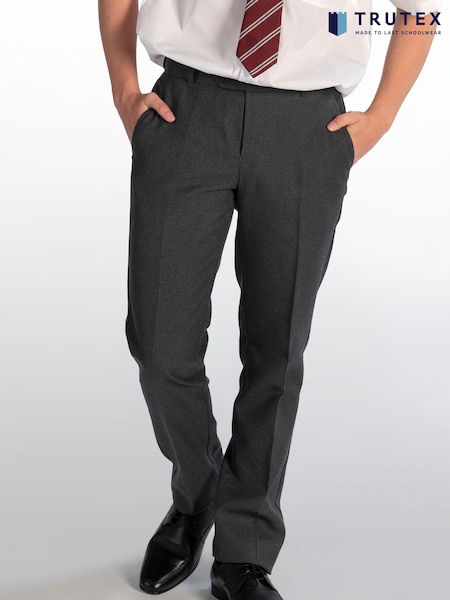 Trutex Grey Senior Boys Classic School Trousers (T03556) | €12 - €13