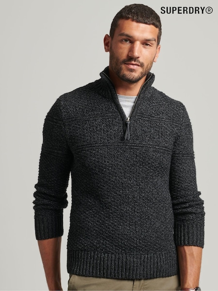 Superdry Black Jacob Henley Jumper (T03741) | R$ 590