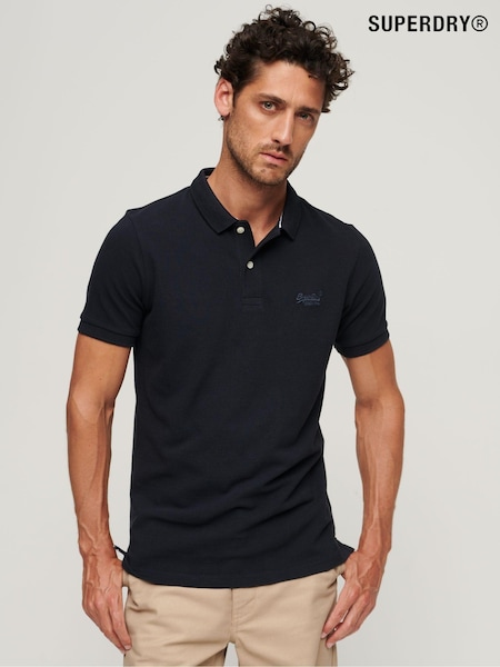 Superdry Navy 100% Cotton Classic Pique Polo Shirt (T03887) | €30