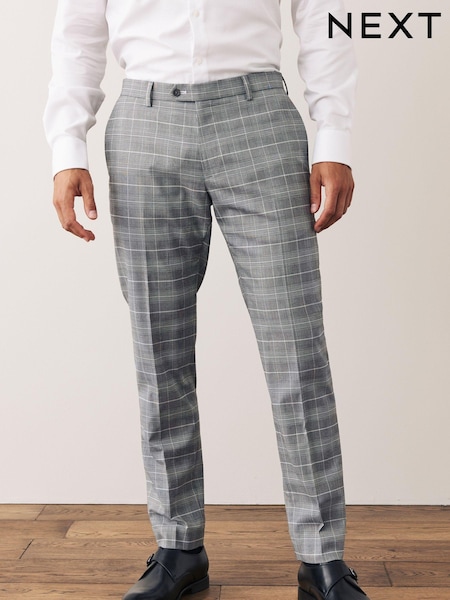 Grey Check Suit: Trousers (T06106) | €31
