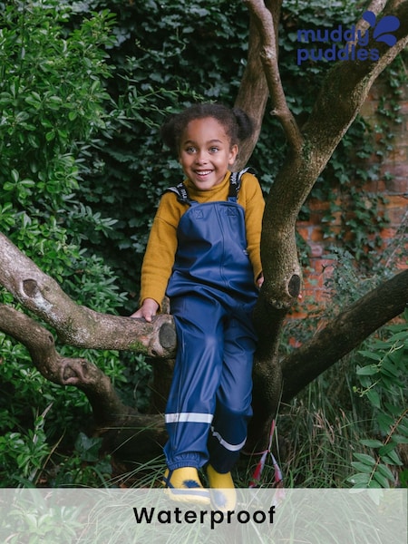 Azul marino - Muddy Puddles Rainy Day Waterproof Dungarees (T06764) | 51 €