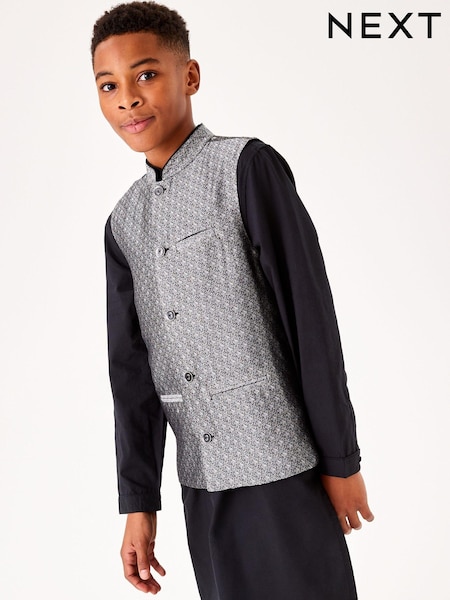 Silver Waistcoat And Shirt Set (12mths-16yrs) (T06865) | €12 - €17