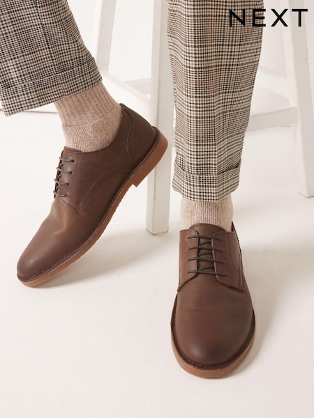 Brown Leather Desert Shoes (T06941) | €19