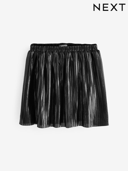 Black Metallic Pleat Skirt (3-16yrs) (T07271) | €10 - €15