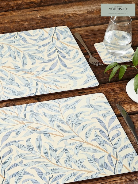 Morris & Co. by Pimpernel Set of 4 Blue Willow Bough Blue Placemats (T07335) | €49