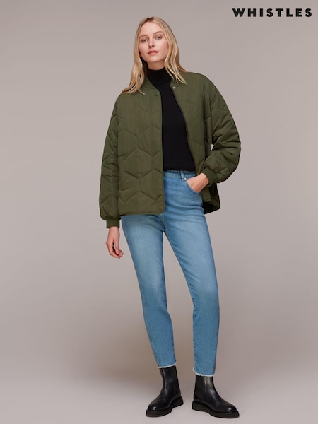 Whistles Authentic Slim Frayed 100% Cotton Jeans (T08405) | €156
