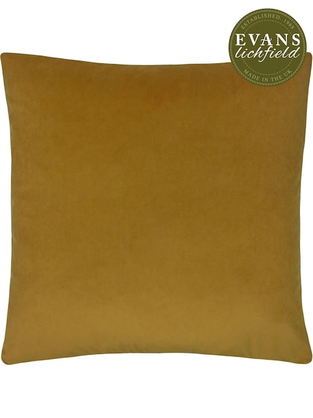 Evans Lichfield Saffron Yellow 50 x 50cm Sunningdale Velvet Cushion (T11007) | €31