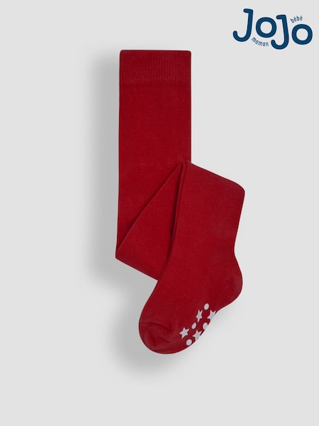 Leuchtend rot - Jojo Maman Bébé Strumpfhose mit hohem Baumwollanteil, Uni (T11188) | 15 €