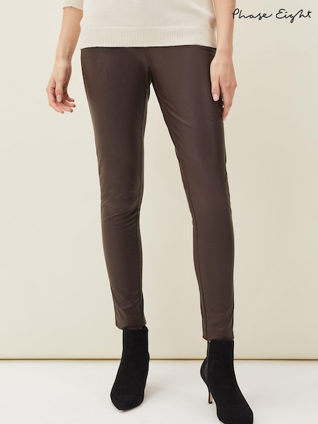 Phase Eight Purple Kristina Faux Leather Skinny Jeans (T12513) | €40