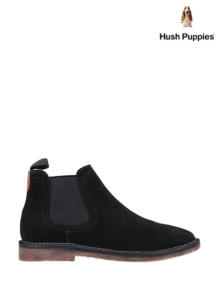Черный - Hush Puppies Shaun Leather Chelsea Boots (T12681) | €99