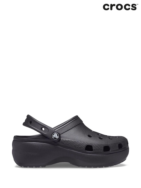 Crocs Black Classic Platform Clogs (T12859) | €92