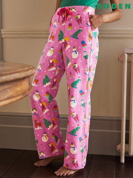 Luonnollinen - Boden Vanessa Cosy 100% Cotton Pyjama Bottoms (T12996) | €55