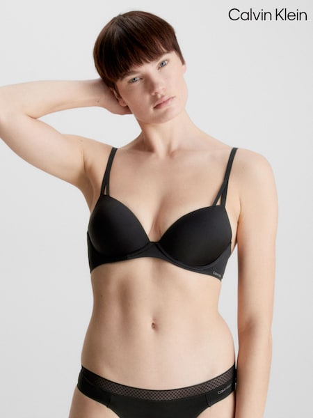 Calvin Klein Black Seductive Comfort Light Lift Demi Bra (T13601) | ₪211