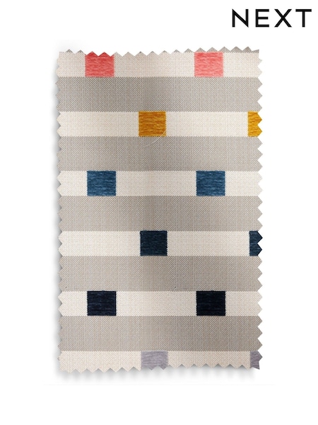 Grey Chunky Stripe Geo Upholstery Fabric Sample (T14234) | €0