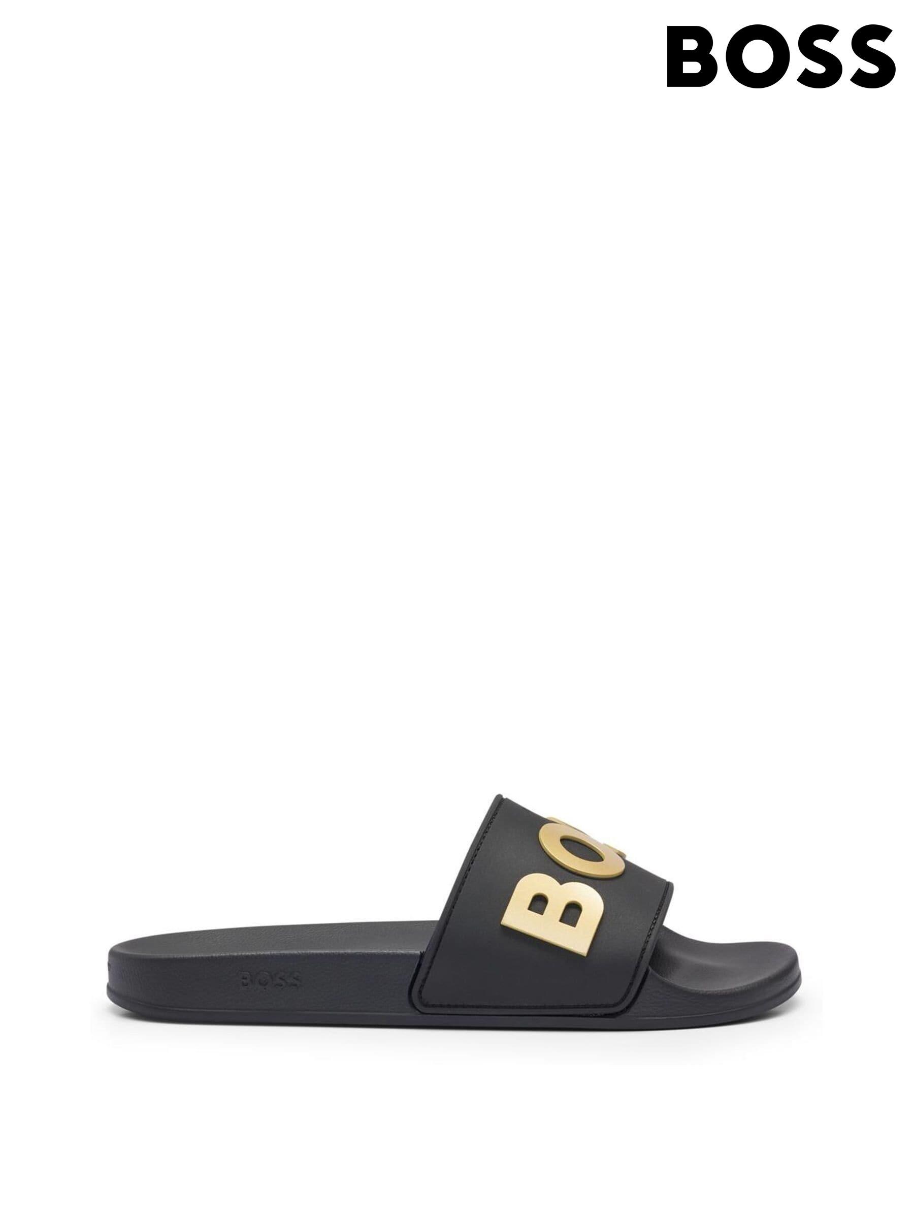 Sandals Boss Black Sliders Print Footwear Next Oman