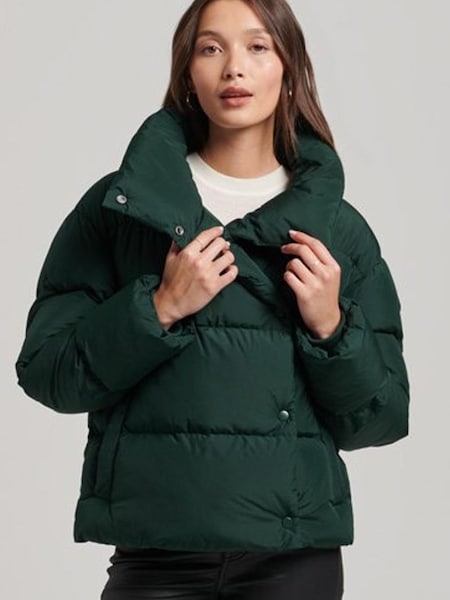 Superdry Green Short Down Puffer Coat (T14908) | €92