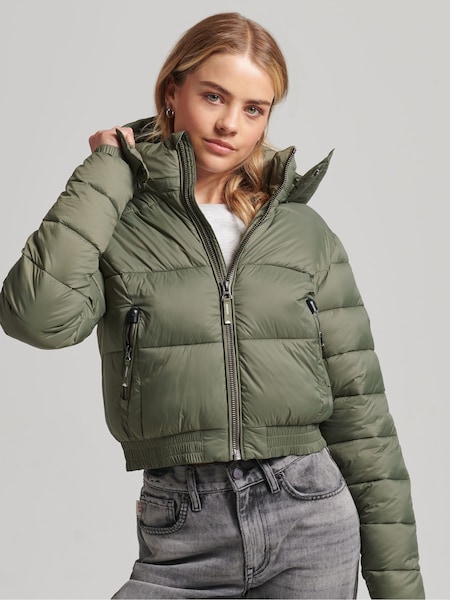 Superdry Green Fuji Cropped Hooded Jacket (T15070) | €60