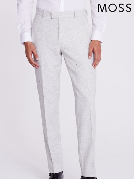 MOSS Grey Slim Fit Donegal Suit Trousers (T15243) | €127