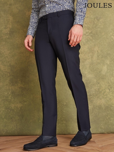 Joules Navy Blue Wool Slim Fit Suit: Trousers (T15854) | € 23
