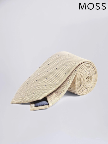 MOSS Champagne Contrast Spot Silk Tie (T16011) | ‏16 ر.ع.‏