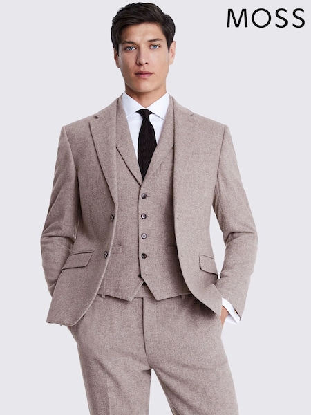 Kamnito siva - Standardni kroj - Moss Slim Fit Donegal Tweed Suit Jacket (T16021) | € 209