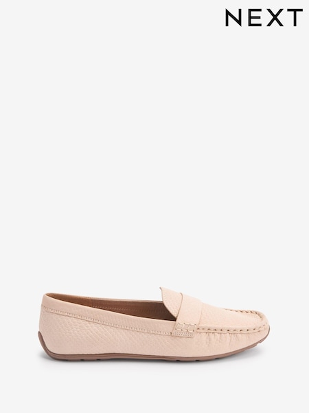 Blush Pink Snake Regular/Wide Fit Forever Comfort® Leather Driver Shoes (T18839) | €11