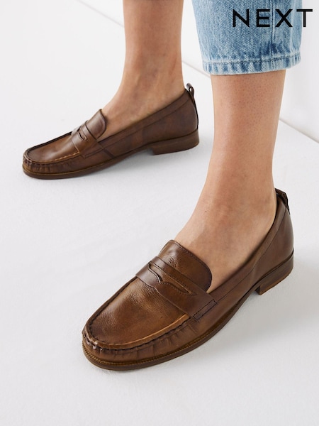 Tan Brown Forever Comfort® Moccasin Loafers (T18843) | €33
