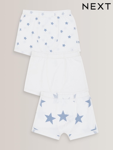 Bela/modra - 3 Pack Kind To Skin Trunks (1.5-12yrs) (T19645) | € 11 - € 13
