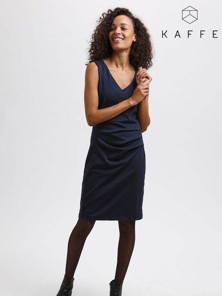 Blue - Kaffe Sara Slim Fit Dress