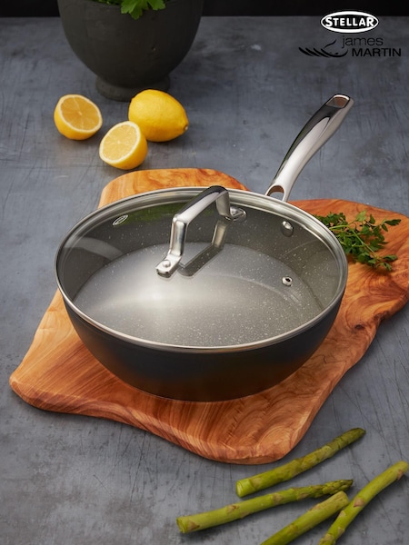 Stellar Grey Rocktanium Non Stick Sauté Pan 24cm (T20303) | €68