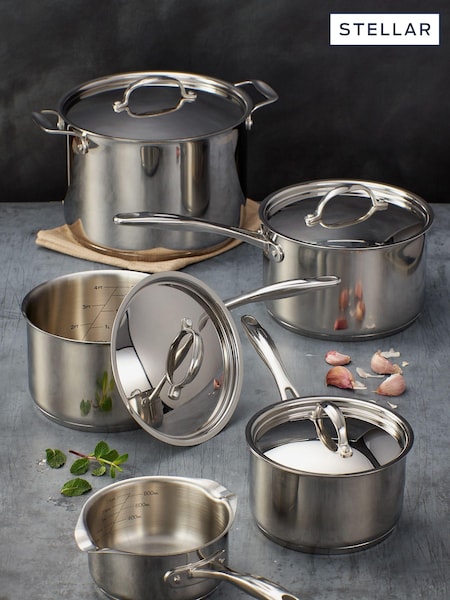 Stellar Silver 7000 5 Piece Saucepan Set (T20335) | €255